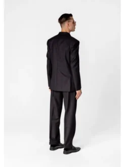 LE POSSÉ Spodnie garniturowe MJWT Czarny Regular Fit
