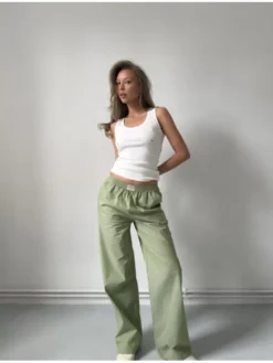 Le Songe Top PISTACHIO Biały Basic Fit