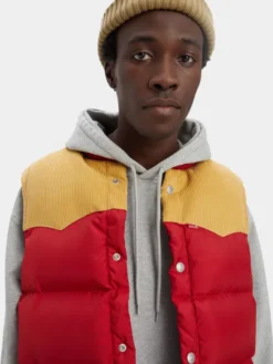 Levi's® Kamizelka Western Super Puffer A5634-0003 Czerwony Regular Fit