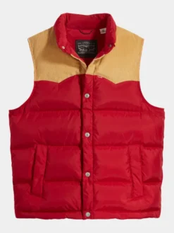 Levi's® Kamizelka Western Super Puffer A5634-0003 Czerwony Regular Fit