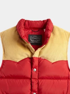 Levi's® Kamizelka Western Super Puffer A5634-0003 Czerwony Regular Fit