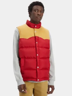 Levi's® Kamizelka Western Super Puffer A5634-0003 Czerwony Regular Fit