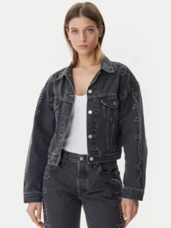 Levi's® Kurtka jeansowa 90s Trucker A9456-0003 Czarny Relaxed Fit