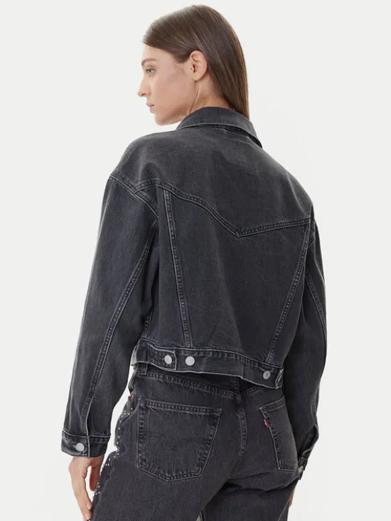 Levi's® Kurtka jeansowa 90s Trucker A9456-0003 Czarny Relaxed Fit