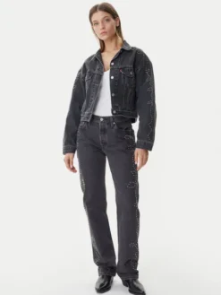 Levi's® Kurtka jeansowa 90s Trucker A9456-0003 Czarny Relaxed Fit