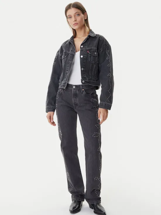Levi's® Kurtka jeansowa 90s Trucker A9456-0003 Czarny Relaxed Fit
