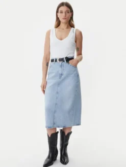 Levi's® Spódnica jeansowa 001VH-0001 Niebieski Regular Fit