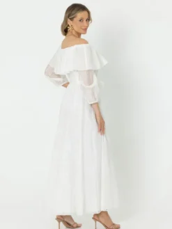 LIDIA KALITA Sukienka koktajlowa Belle Biały Flare Fit