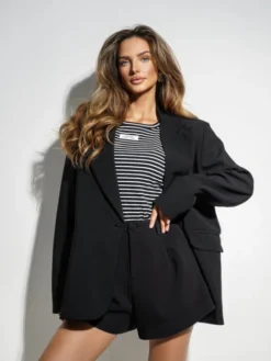 LilaLou Garnitur Garda Czarny Regular Fit