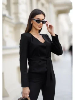 LilaLou Garnitur Giselle Czarny Regular Fit