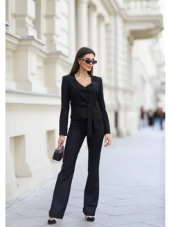 LilaLou Garnitur Giselle Czarny Regular Fit