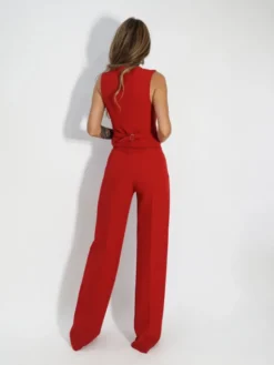 LilaLou Kamizelka Karen Czerwony Regular Fit