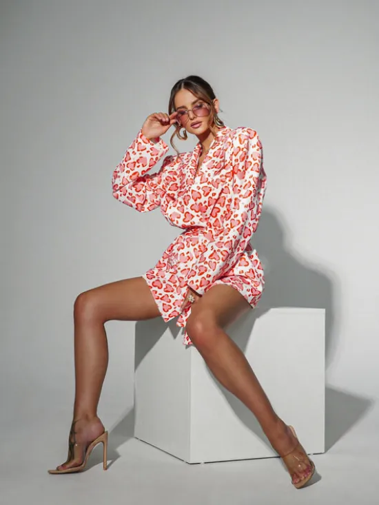 LilaLou Marynarka About You Kolorowy Oversize