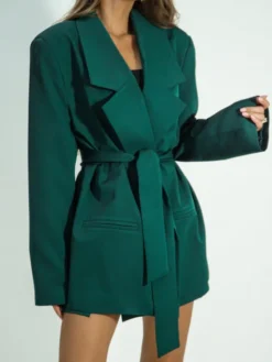 LilaLou Marynarka About You Zielony Oversize