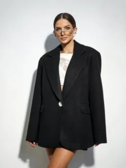 LilaLou Marynarka Nesto Czarny Oversize