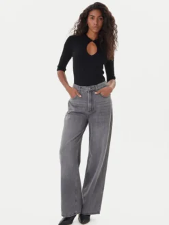 Liu Jo Jeansy UF5284 DS048 Szary Baggy Fit