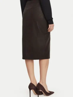 Liu Jo Spódnica z imitacji skóry WF6209 E1157 Brązowy Regular Fit