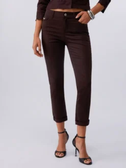 Liu Jo Spodnie materiałowe WA6255T373A91109 Brązowy Regular Fit