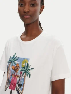 Liu Jo T-Shirt WA5260 JS003 Biały Regular Fit