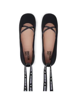 LOVE MOSCHINO Baleriny JA11141G1PIM0000 Czarny