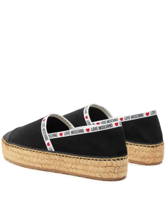 LOVE MOSCHINO Espadryle JA10553G0IIG0000 Czarny