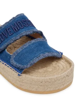 LOVE MOSCHINO Espadryle JA28383G0MJO5700 Niebieski