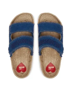 LOVE MOSCHINO Espadryle JA28383G0MJO5700 Niebieski