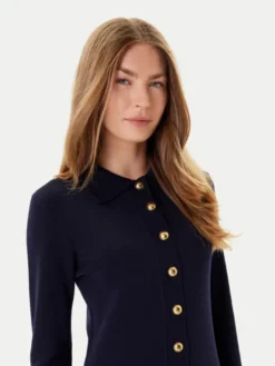 Luisa Spagnoli Sukienka dzianinowa Matteucci 100147 Granatowy Regular Fit