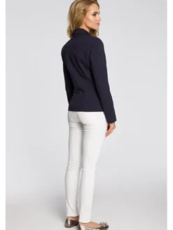 Made of Emotion Marynarka M243 Granatowy Casual Fit