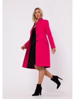 Made of Emotion Płaszcz M758 Różowy Modern Fit