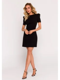 Made of Emotion Sukienka wieczorowa M777 Czarny Generous Fit