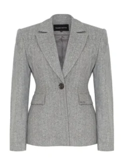 Magda Matyja Marynarka CLAIR BLAZER Szary Fitted Fit