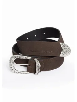 Magda Matyja Pasek Damski Matyja Leather Belt Brązowy
