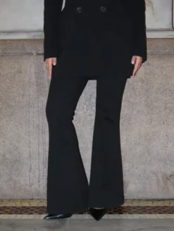 Magda Matyja Spodnie damskie GEORGIA FLARE Czarny Flare Fit