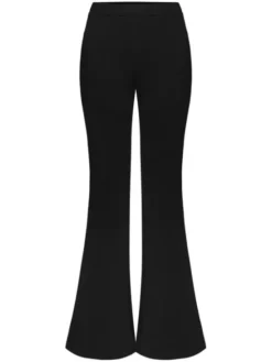 Magda Matyja Spodnie damskie GEORGIA FLARE Czarny Flare Fit