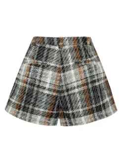 Magda Matyja Szorty materiałowe GRETA SHORTS Szary Regular Fit