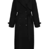 Magda Matyja Trencz KIM COAT BLACK Czarny Long Fit