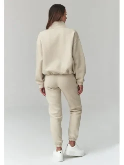 Makadamia Dres A13 Beżowy Loose Fit