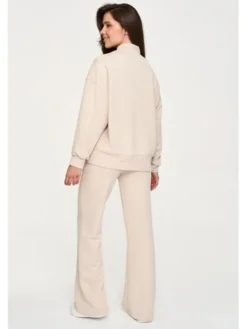 Makadamia Dres M949 Beżowy Loose Fit