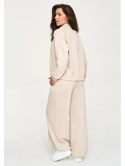 Makadamia Dres M950 Beżowy Loose Fit