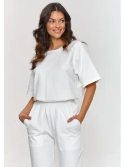 Makadamia Dres m865 Écru Relaxed Fit