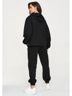 Makadamia Dres M948 Czarny Loose Fit