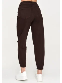 Makadamia Jeansy C31 Brązowy Baggy Fit