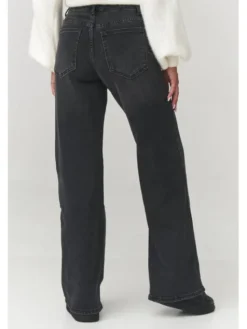Makadamia Jeansy C26 Czarny Wide Leg