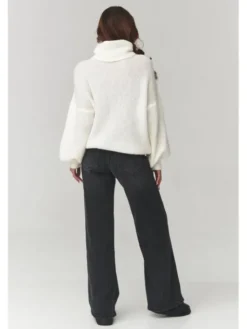 Makadamia Jeansy C26 Czarny Wide Leg