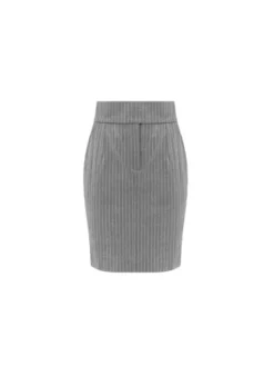 MANDRAGORA Spódnica maxi Gante Szary Slim Fit