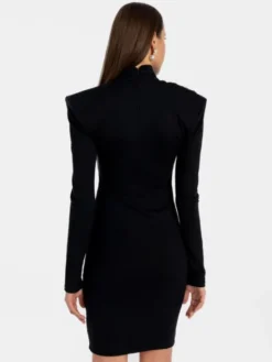 MANDRAGORA Sukienka dzianinowa Soreen Czarny Slim Fit