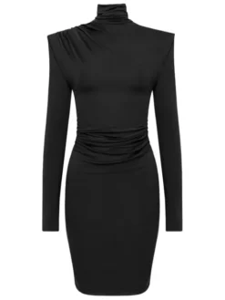 MANDRAGORA Sukienka dzianinowa Soreen Czarny Slim Fit