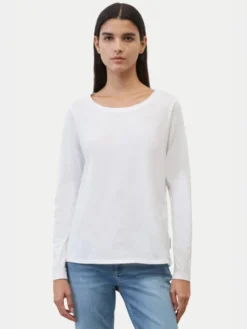 Marc O'Polo Bluzka B01 2072 52235 Biały Regular Fit