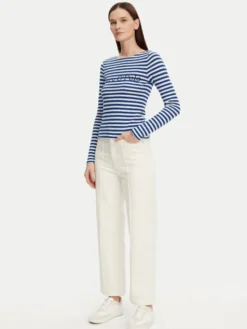 Marc O'Polo Bluzka M02 2196 52131 Niebieski Regular Fit